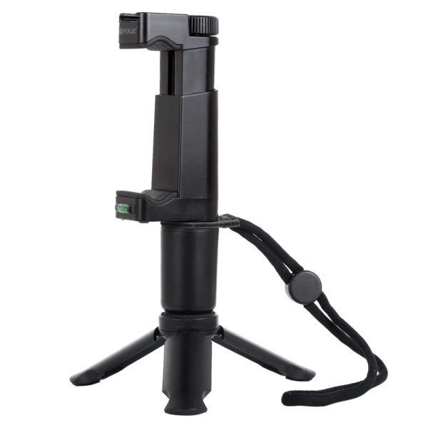 Tripods Puluz Smartphones Stativ Mini Tragbare Klappstativstativ+Live Broadcast Handheld Grip ABS Mount Kaltschuh für Mobiltelefone