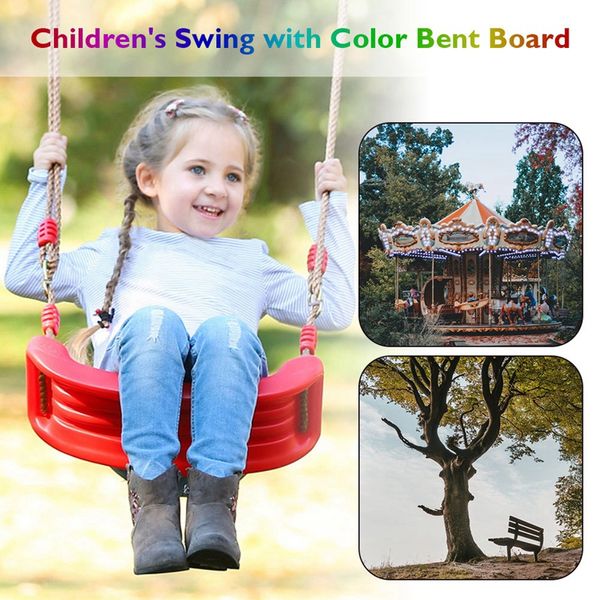 1 PCs Swing -Sitzplatten -Kunststoff -Swing -Set Easy Installieren Sie Swing Set mit Seil Red Maximum Ladung 86 kg für Jungen Mädchen im Freien Garten