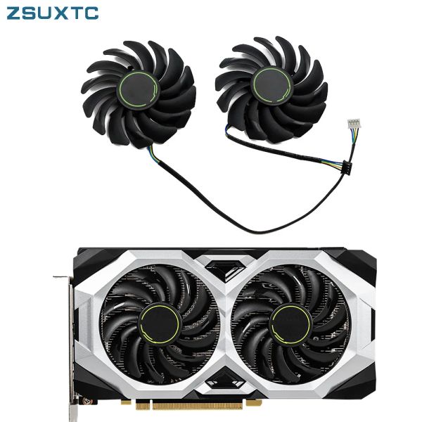 Pads 2pcs/lot 87 -мм PLD09210S12HH Cooler Fean для MSI GeForce GTX 1660 Ti Super RTX 2060 2070 2080 Ventus XS OC Охлаждающий графический вентилятор Графический вентилятор