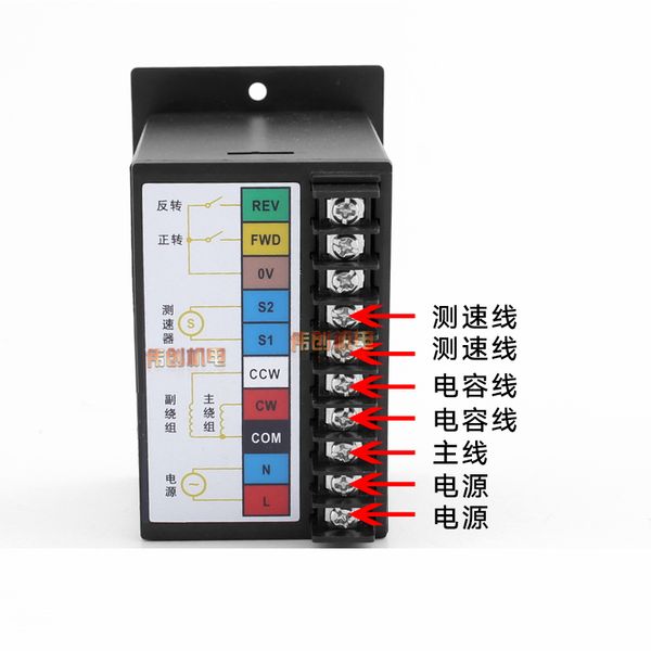 Exibição digital UX52, controlador de velocidade inteligente, 6W-2550W Redutor de engrenagem AC Motor US Speed Controller 220V