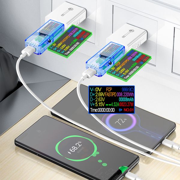 15 in 1 USB 3.1 Tester DC Voltmetro digitale Voltmetro Amperimetore CONSETULE AMMETRO DEL MEGRARE AMMETRO DECONAMENTO QUAST CARICATORE 6.5A 6.5A