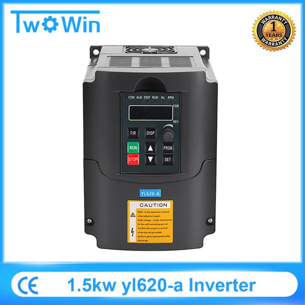 2.2kW de 220V Inverter VFD 3KW 4KW 5,5kW 7,5kW Frequency Inverter Converter 1P Saída 3p 220V para velocidade do motor do fuso CNC Con