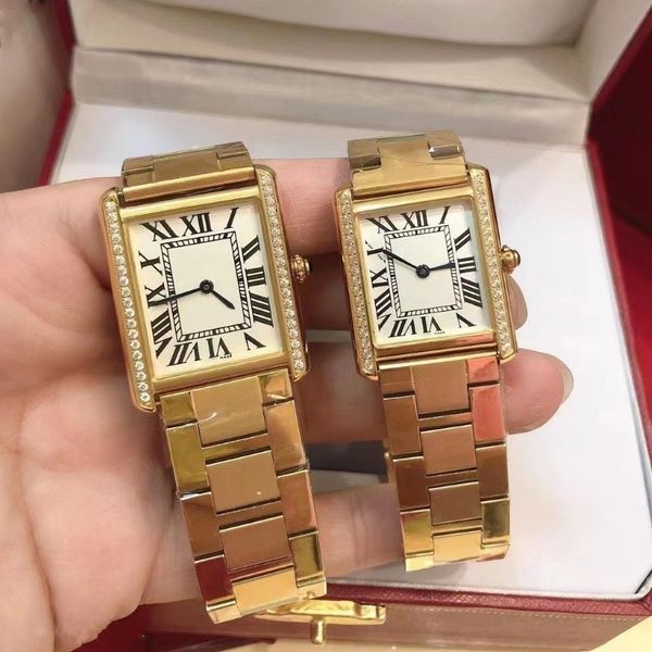 Top Sell Edelstahl Uhren Mann Frauen Uhr Edelstahlarmband Quarz Bewegung Watch Solo Armbanduhr 0033212W