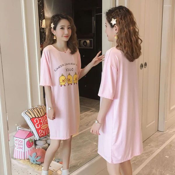 Sleep abbigliamento da donna Nightdress estivo Nightdress Wome's Shor Short Nighthowns Cartoon Abiti per casa carino Pijama Feminino Pajama Pour Femme Freeship