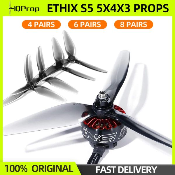 Drone 4/6/8 FAIRE HQPROP HQ Ethix S5 5040 Pervane 5x4x3 5inch 3Blade CWCCW PC Props için RC FPV Yarış Freestyle Drone Quadcopter