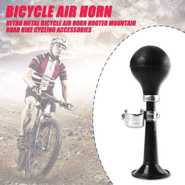 Retro Metal Bicycle Horn Hooter Hooter Monte Road Aviso Metal Bell trompete de ciclismo Ciclismo Alarme Ring Bike Acessório