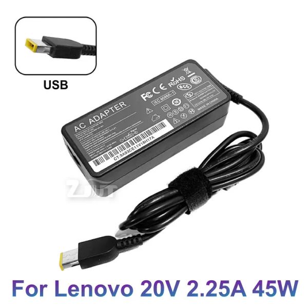 Adaptador 20V 2.25A 45W PIN USB CAPTER ADAPTADOR ADAPTOR DE POWER CA PARA LENOVO THINKPAD T431S X230S X240S X240 ADLX45NCC3A