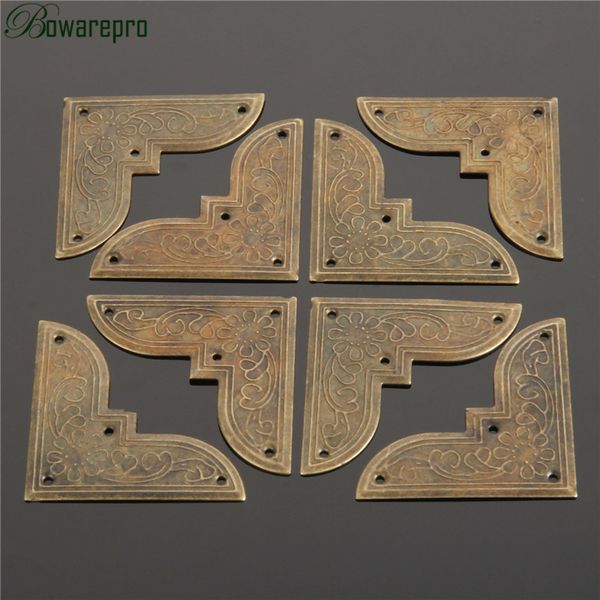 44*62mm, 20pcs Antique Corner Protector Bookbook Metal Album Metal Corner Decorative Protector Cober para jóias de madeira Caixa de presente