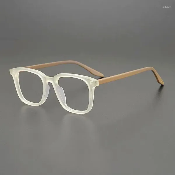 Sonnenbrillen Frames Designer gefrostete Quadratgläser Rahmen grau-grüne literarische Retro Hipster Myopia High Street