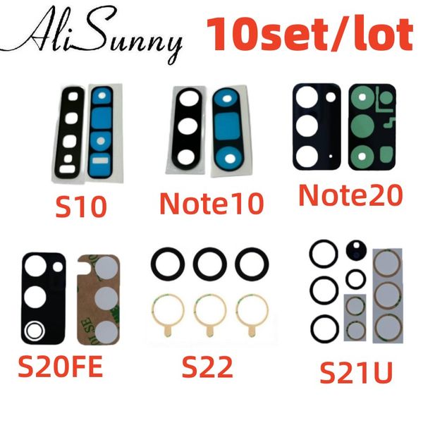 10Set Back Camera Glass Objektivkleber Aufkleber für Samsung Galaxy S20 S21 Plus S22 Ultra Note20 S20FE S10 Lite Note10 S10E