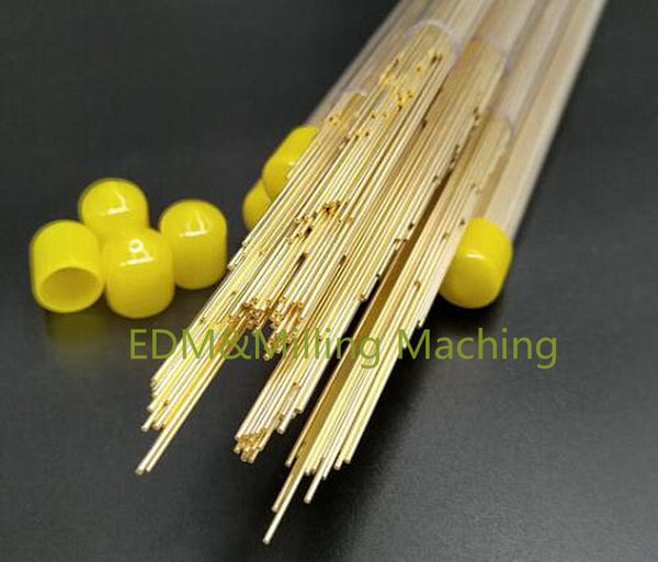 100pcs a filo EDM Sparks perforazione elettrodi tubi in ottone a foro singolo 0,3-1,5x400 mm tubi elettrodi EDM