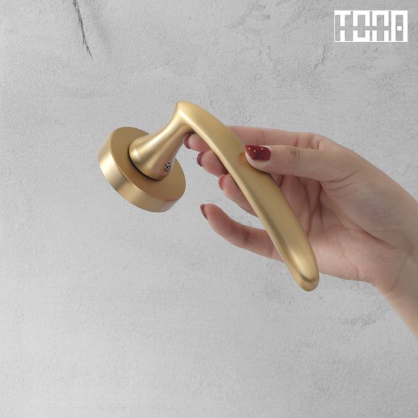 TONA Solid Brass Interior Porta Bloqueio de cobre puro Antibato natural Porta de luxo bloqueio de portas Europa Hardware de móveis para 35-50mm