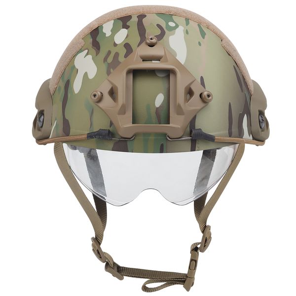 Capacete rápido tático com goggle cs war jogo de guerra leve capacetes protetores de proteção ao ar livre caça militar Airsoft Equipment