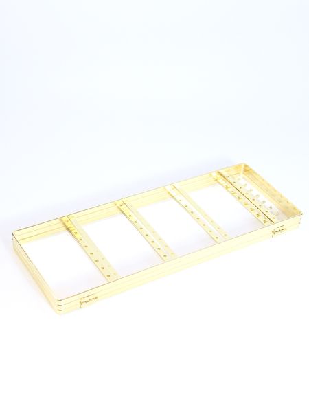 2/3 porte Orecchini in metallo dorato Organizzatore di gioielli in legno Beriello Belilletti Bisogni di gioielli con anteprima