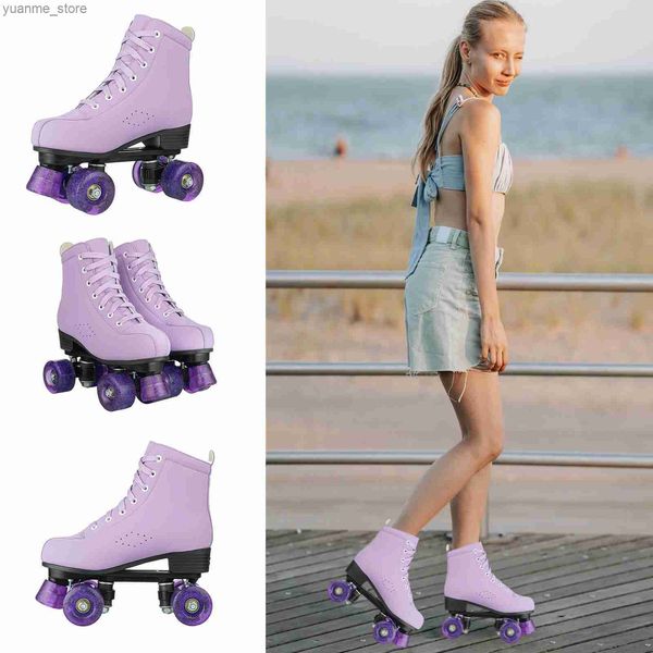 Patins em linha patins adultos 4 wheels sapatos quad -rolos patins piscando patins para homens homens de patinação ao ar livre