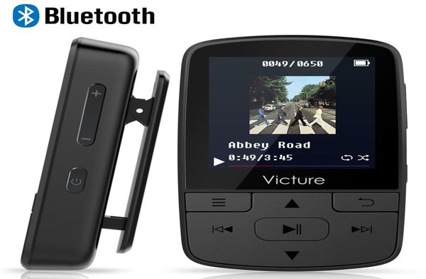 Victure Bluetooth MP3 Player 8GB Sport Portable LOSSLILS SUND HIFI Player con cuffia FM Radio Voice Recorder5162732