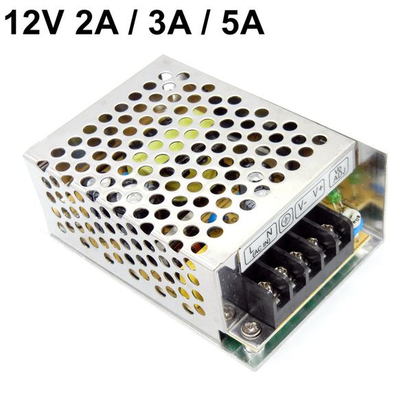 DC 12V 2A 3A 5A ADMINISTEMENTO DE COMPUSTO RUMULTADO 25W 36W 60W Adaptador de driver do transformador AC 110-220V para luz de tira LED