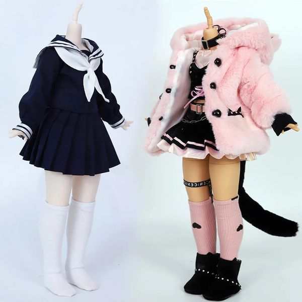 Roupas para 1/4 BJD Roupas fofas Vestido de anime Carton Lala Ruru Egg Acgn SD Collection Toy 240329