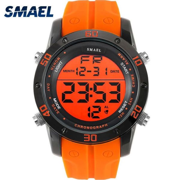 Orologi di moda uomini Oranzia arancione Orologi digitali Digital Olock LED orologio maschio Data automatica orologio 1145 da polso da polso impermeabile247G