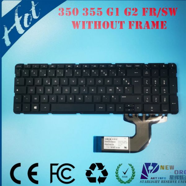 Keyboard -Laptop -Tastatur für HP Probook 350 355 G1 G2 -Serie ohne Rahmen 749658fr1/BG1