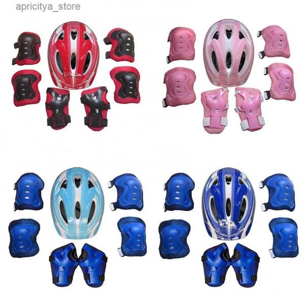 Capacetes de ciclismo Bicyc Helmet crianças crianças Rolr patins Segurança de bicicleta Capacete de joelho Prave de salto para o joelho