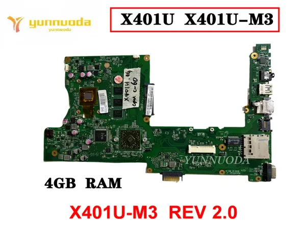 Оригинал материнской платы для ASUS X401U X401UM3 Материнская плата ноутбука 4 ГБ ОЗУ X401UM3 REV 2.0 Протестирована хорошая бесплатная доставка