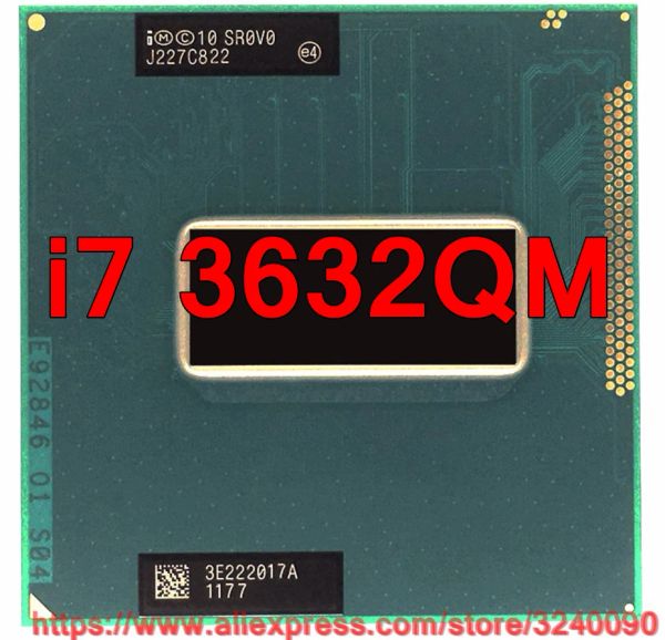 CPUS Original Intel Core CPU I7 3632QM SR0V0 (Cache 6M/2.2GHz/quadcore) I73632QM Processador de laptop Frete grátis