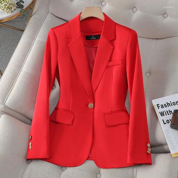 Ternos femininos femininos estilos formais de manga longa feminino blazers jacketas casaco de escritório profissional trabalho de negócios use carreira fora de cueca tops