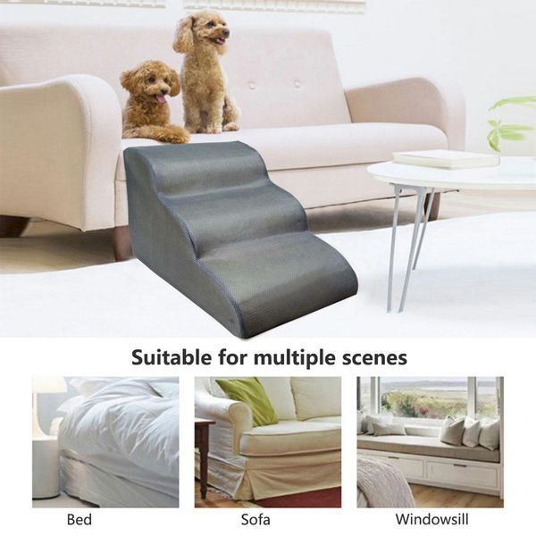 3-layer Hang Hunde Treppe Leiter Haustreppenstufen Sofa Bettleiter für kleine Hunde Katzen Welpen Kätzchen Haustier Vorräte