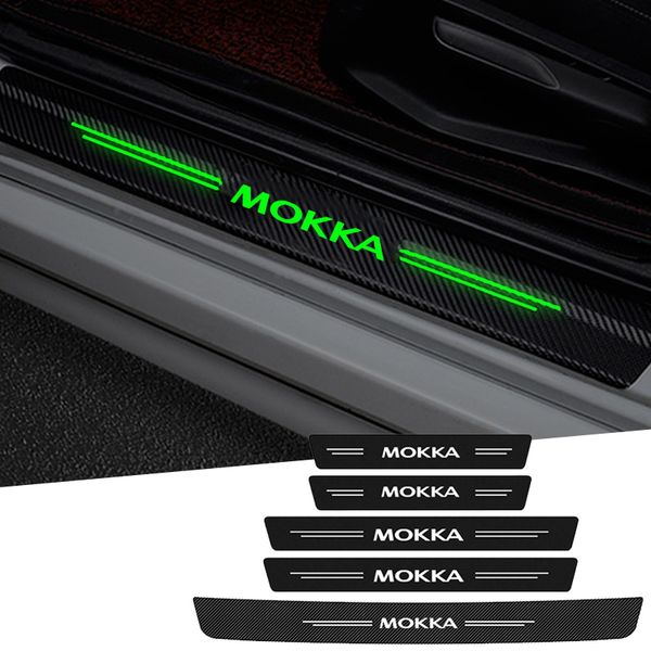 Luminous Car Sill Sill aquático de fita de fita de fita à prova d'água Adesivos para o Opel Mokka Logo Insignia Zafira Corsa Meriva Crossland X