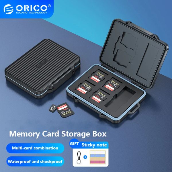 Case ORICO da 2,5 pollici di stoccaggio SSD/HDD Case di contenitore a prova di protezione per disco rigido a prova di discoteca con etichetta Carabiner