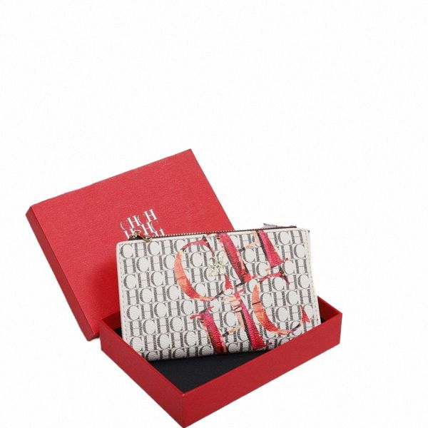 Cilmi Harvill chhc verão nova saco de cartão feminino Men's Universal Card Storage Double Zipper padrão requintado padrão de alta qualidade Z352#