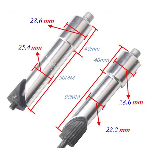 Adattatore di penna per biciclette pieghevole da 130 mm MTB Adattatore del gambo MTB Reser 22,2/25,4 mm Parti in lega di alluminio leggero ad alta resistenza