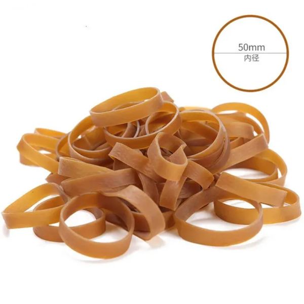 50pcs 50*8mm Gummibänder, starkes Gummiband, Latex -Ring -Bänder Verschluss für die Büroschule Home Stationery Supplies