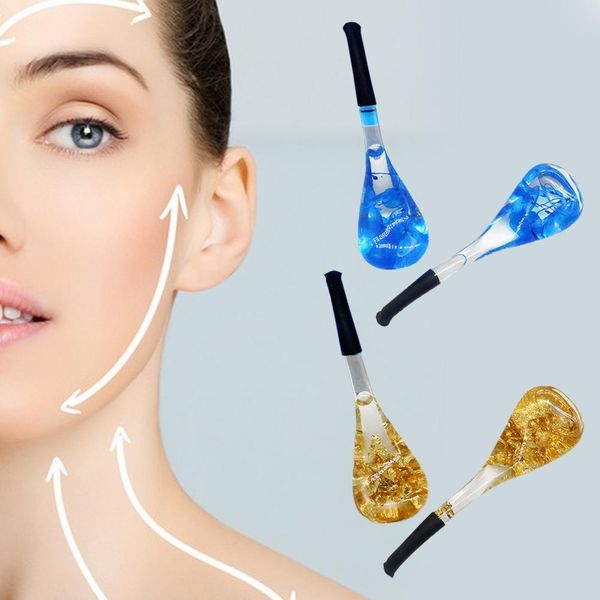 2 pezzi/coppia beauty crystal sfera di raffreddamento del viso Globi di ghiaccio per il rullo per massaggio per il viso e gli occhi Beauty Ice Hockey Energy Skin Care