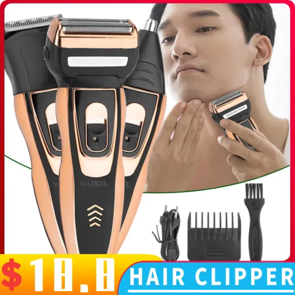 Clippers Waikil 3 in 1 Macchina da taglio dei capelli elettrici Razor Naso Terrimer Uomini USB SHAVO ELETTRICO MACCHIO NUOVO CAPINA