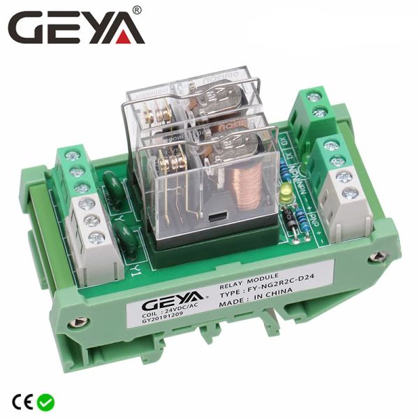 Modulo relè canale Geya NG2R 2 canali 12V 24V 1SPDT RELAY 10A Plug nella scheda relè di tipo