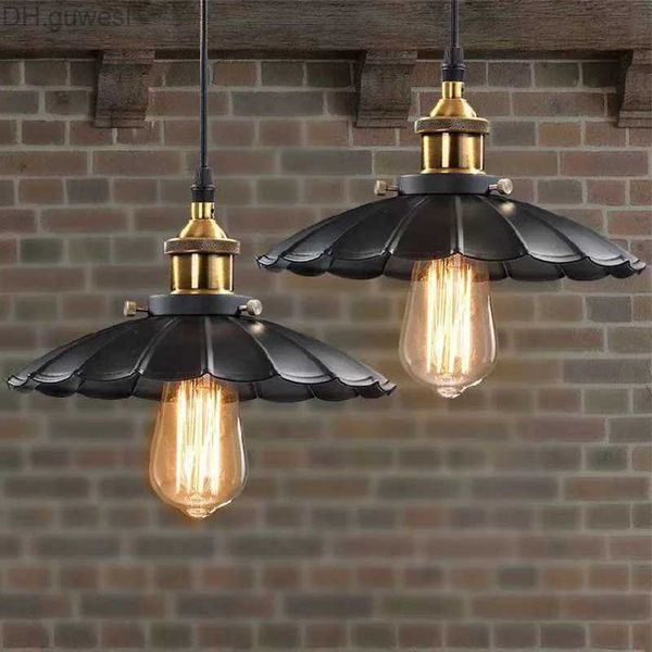 Lâmpadas pendentes Industrial Candelier Retro Iluminação decorativa Fio de cozinha doméstica E27 Base YQ240410