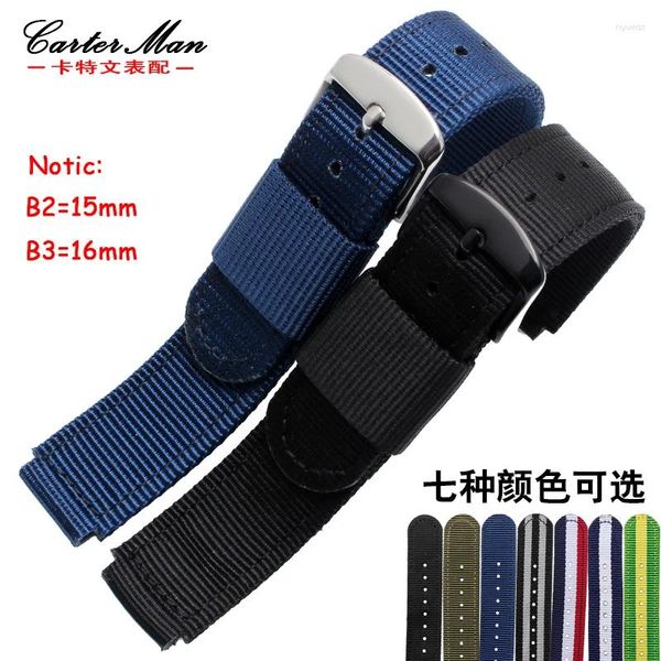 Sehen Sie Bands Nylon Huawei B2 B3 Smart Armband Watchband Gurt Black Brown 15mm 16mm