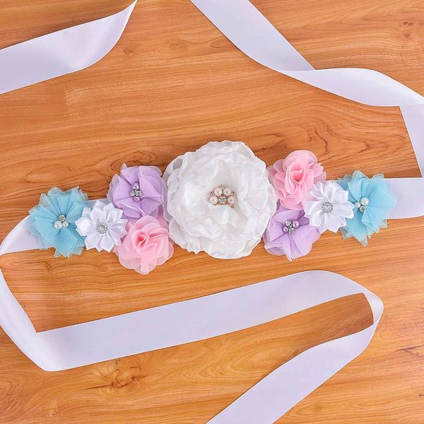 Flower Sash Floral Maternity Sash Gravidcancy Belly Bely Pops REGALO DEGLI SAMINA PARTY GIRL BINTH