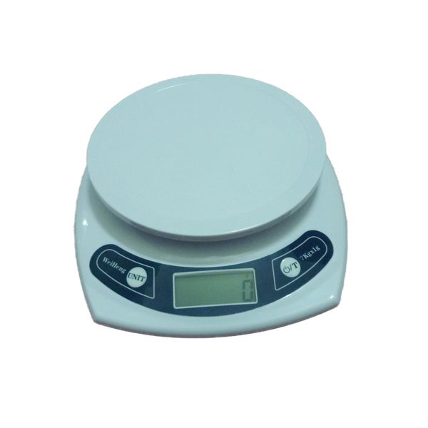 7kgs/1g de cozinha digital, dieta eletrônica de alimentos LED Peso medindo peso, Mini balanço de cozimento operado por bateria