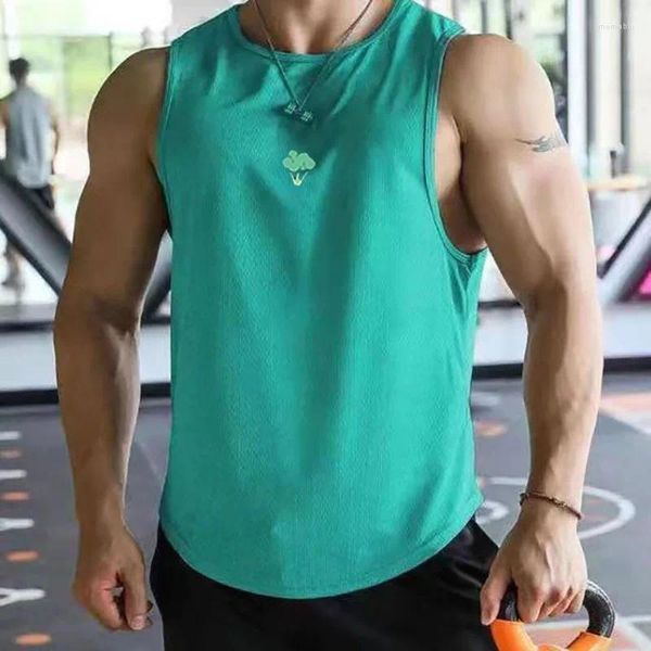 Tops cerebbe maschili abiti da fitness estate alla moda di marca elementi broccoli che gestiscono pacchetto di allenamento sport sport t-shirt senza maniche