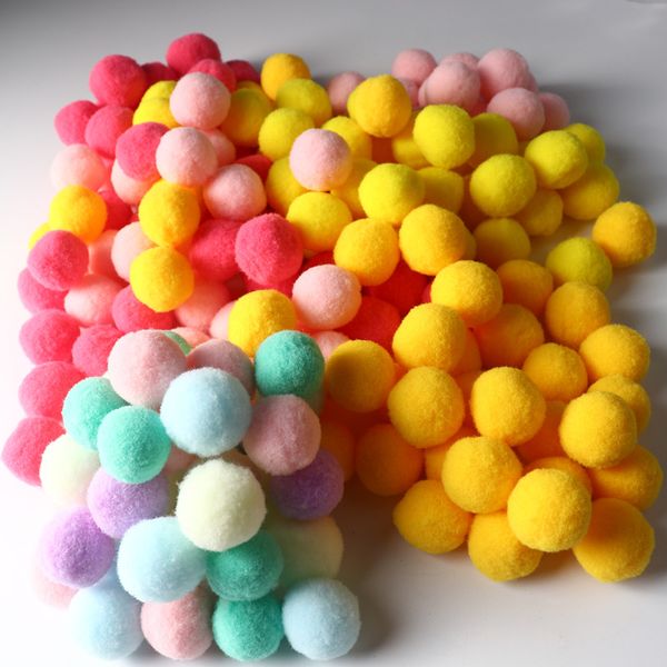 25 mm di colore elastico Pompom per bambini Bilanciali per bambini Asiiolo creativo creativo di materiale per artigianato fatto in casa accessoria