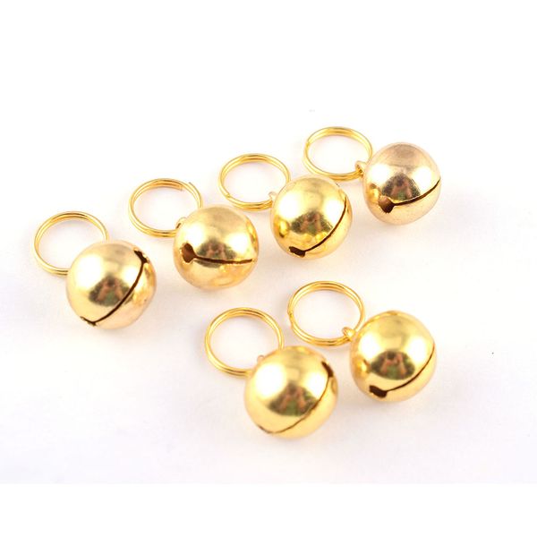 17 mm kleine Jingle Bell Weihnachtsglocke mit 13mm Schlüsselring Katzenkragenanhänger Anhänger Glocken Langlebige Glocken gerade Glocken Weihnachten