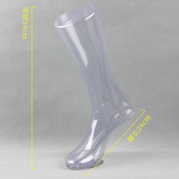 NEU 1PC transparent Schaufensterpupplung Fuß Dummy Display Socken Werkzeug Kunststoff -Torso männlicher und weiblicher Model Fuß drei Stil