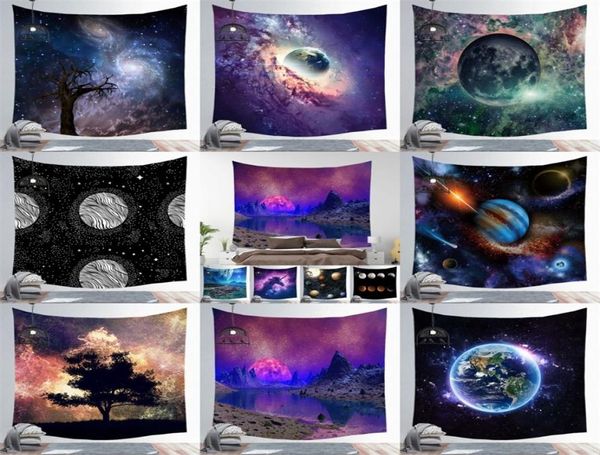 150x130cm Night Night Starry Sky Star Tapestry 3D Parede impressa Hanging Picture Bohemian Beach Towel Table Pano