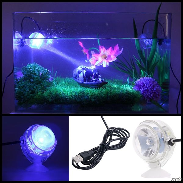 Controle remoto RGB colorido RGB LED Aquarium Fish Tank Submersível LED ILUMPLAÇÃO DE SPOT LED Suba Lâmpada UE Plug 110-240V