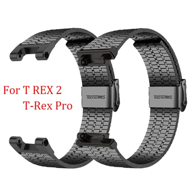 Acessórios Strape de aço inoxidável para Amazfit Trex 2 Watch Band para Amazfit T Rex 2/T Rex Pro Metal Bracelet para Amazfit Trex Pro Wrist Wrist