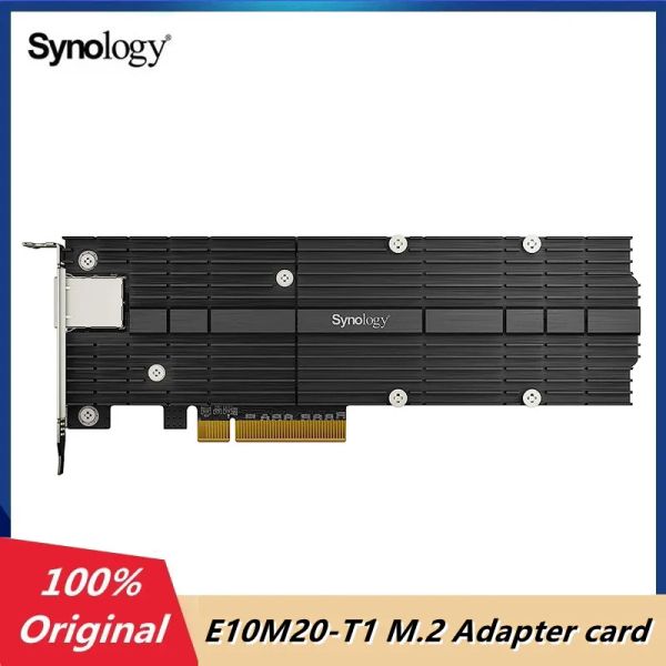 Depolama Synology E10M20T1 10GB Ethernet ve M.2 Adaptör Kart Ağı Adaptörü PCIE 3.0 X8 RJ45; 1 bağlantı noktası arayüz kartı/adaptörü PCIE