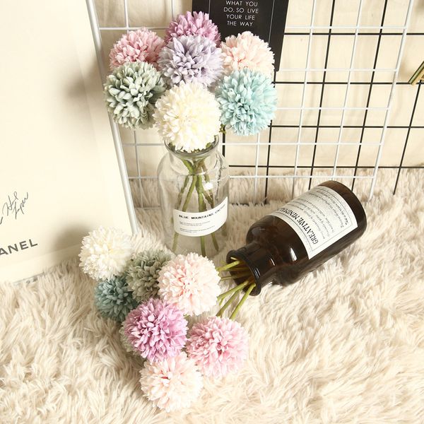 Künstliche Blumen Chrysanthemen Ball Seidenhordera Blumen Home Office Hochzeit Weihnachtskarten Dekor Großhandel Großhandel